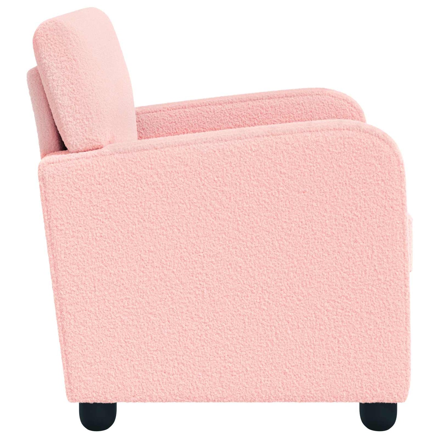 Armchair Pink Faux Lamb Fleece