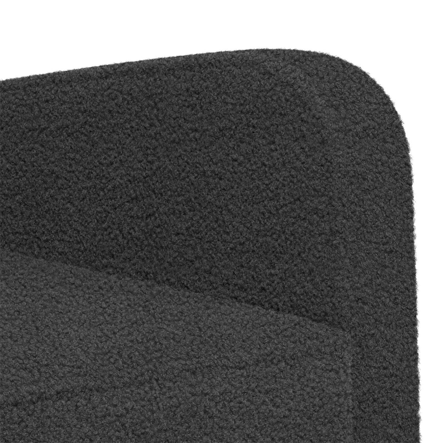 Armchair Dark Grey Faux Lamb Fleece