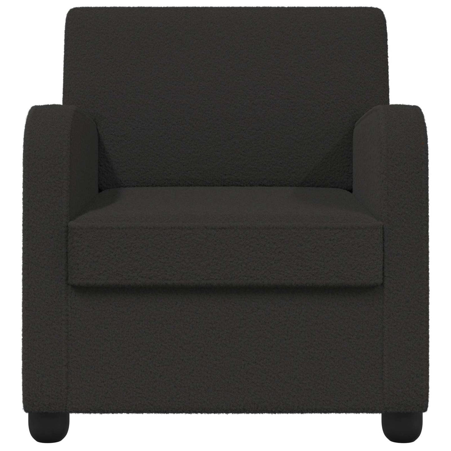 Armchair Black Faux Lamb Fleece