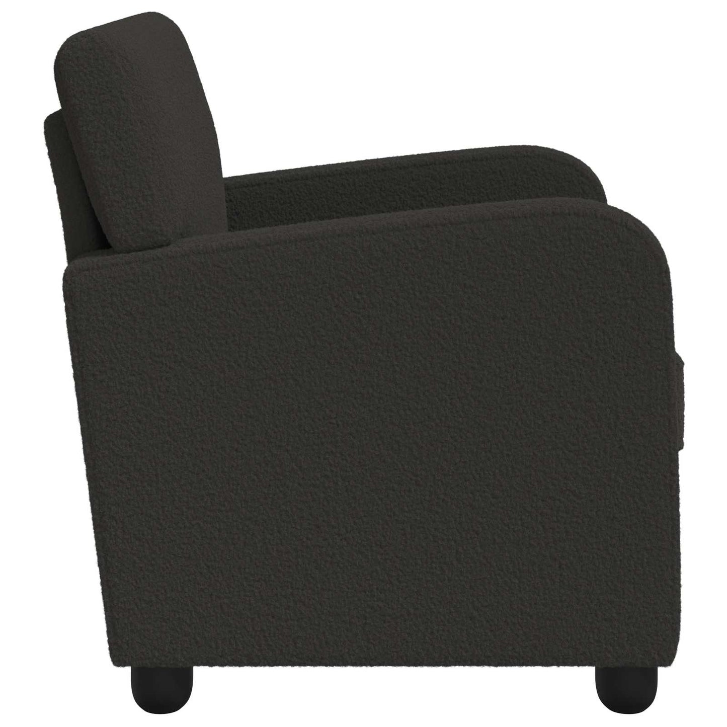 Armchair Black Faux Lamb Fleece