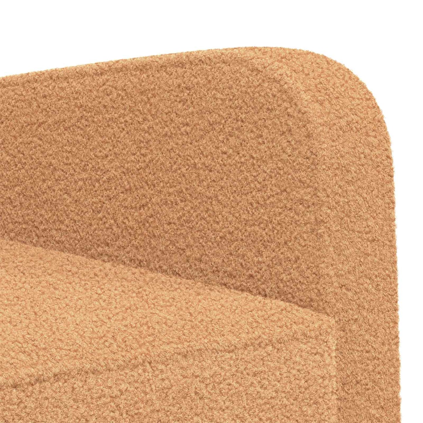 Armchair Beige Faux Lamb Fleece