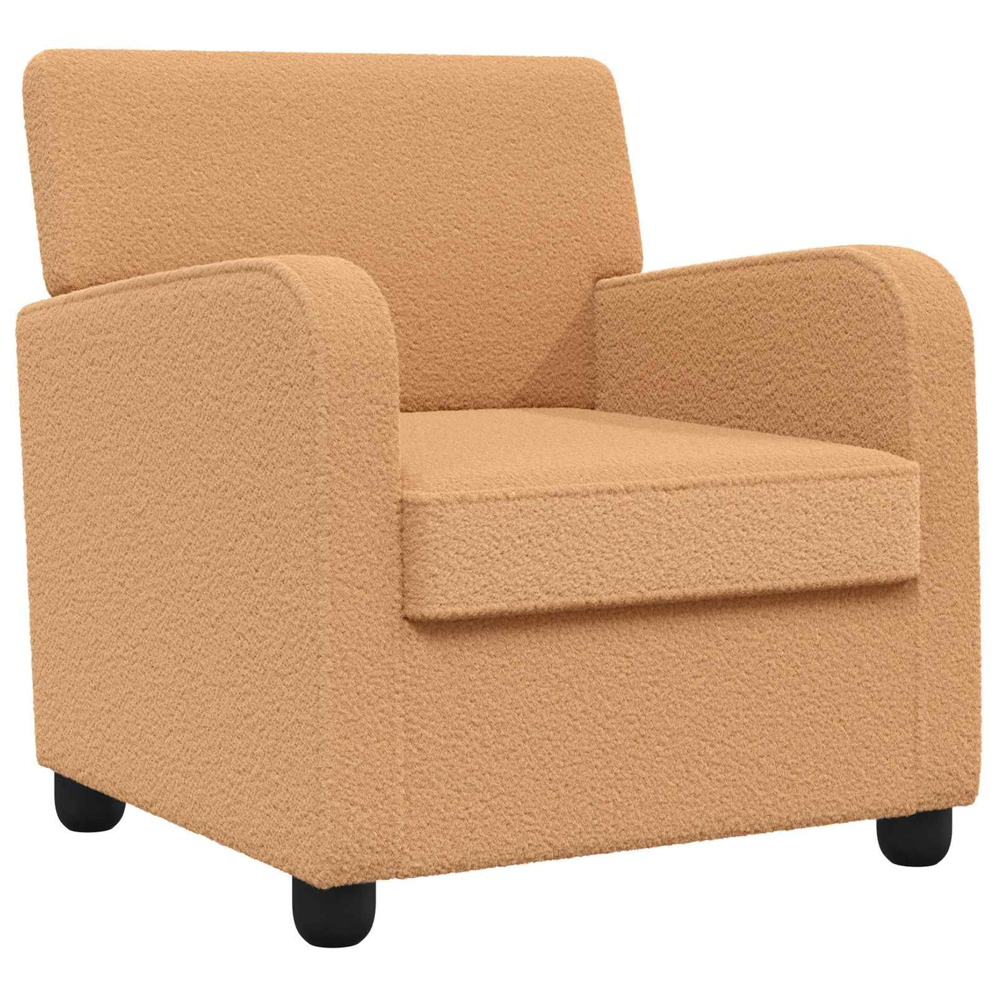 Armchair Beige Faux Lamb Fleece
