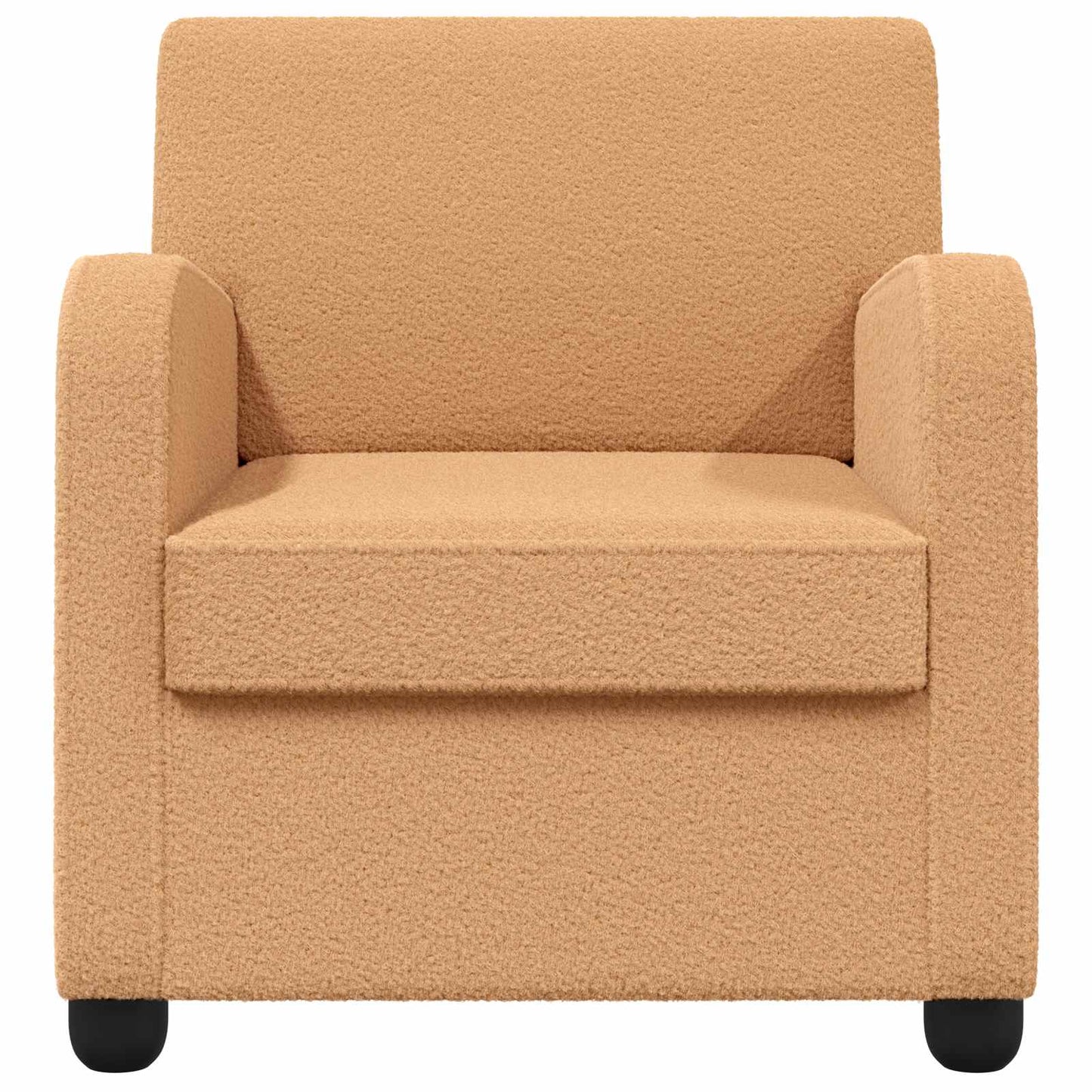 Armchair Beige Faux Lamb Fleece