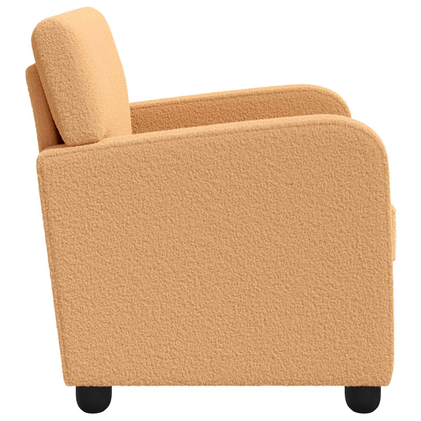 Armchair Beige Faux Lamb Fleece