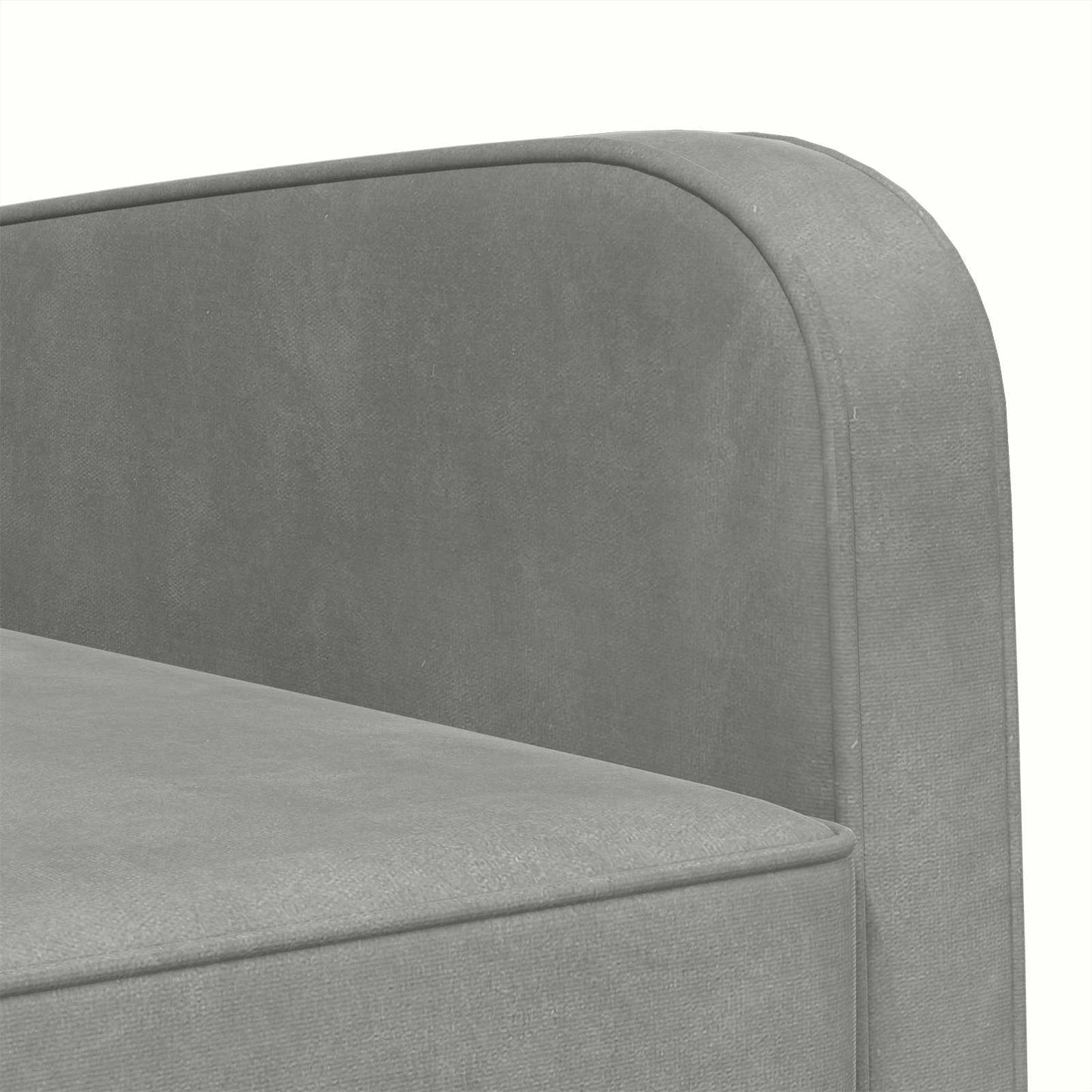 Armchair Light Grey Velvet