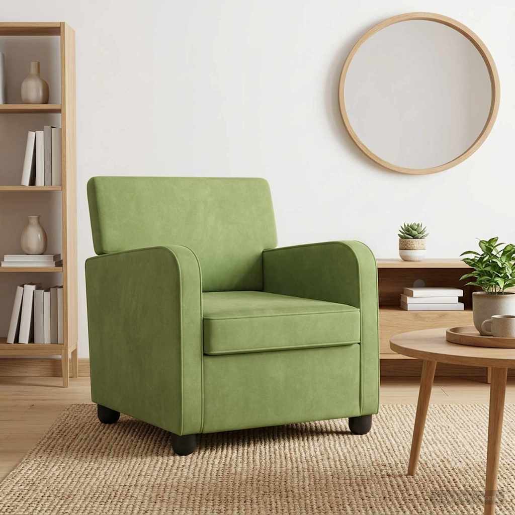 Armchair Light Green Velvet