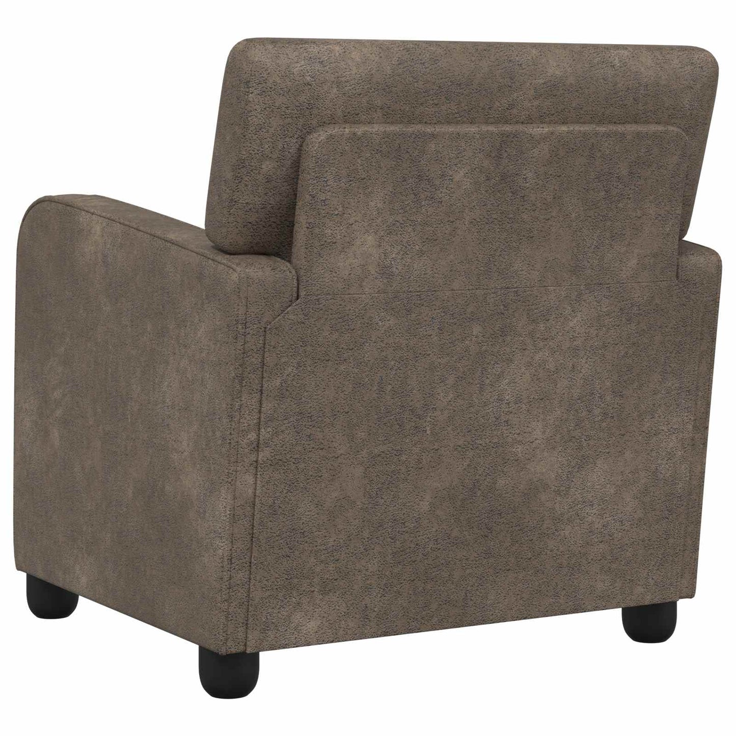 Armchair Dark Grey Faux Suede Leather