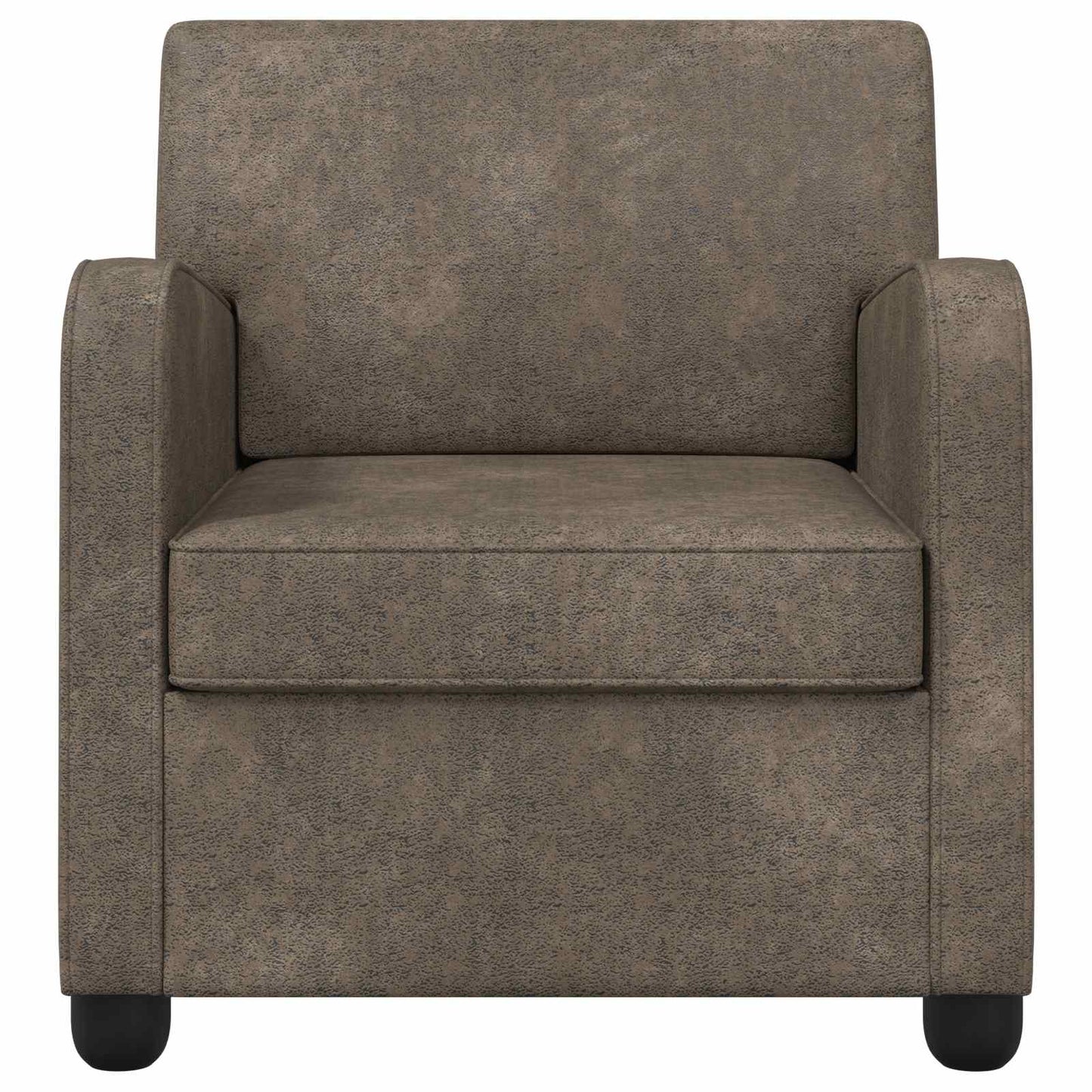 Armchair Dark Grey Faux Suede Leather