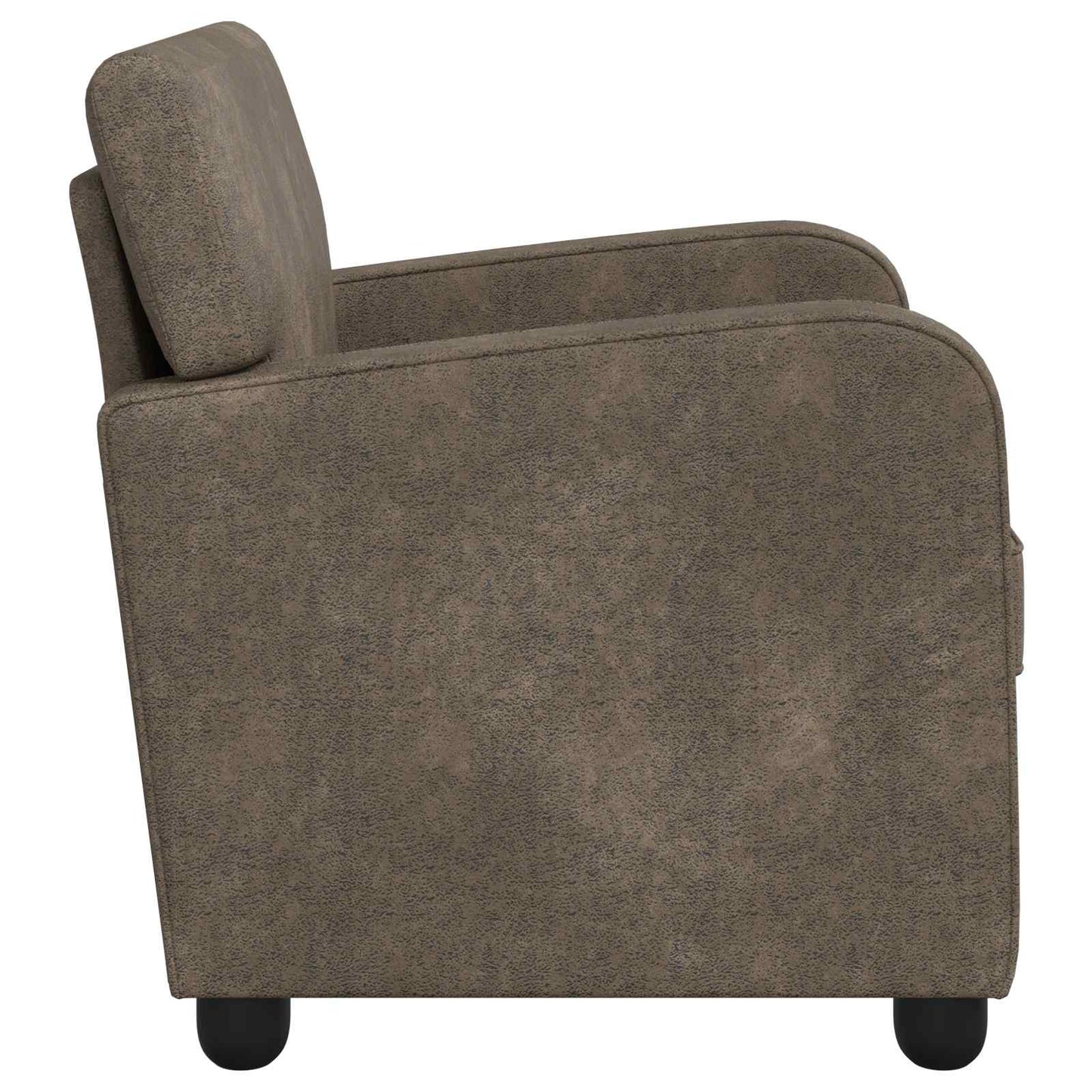 Armchair Dark Grey Faux Suede Leather