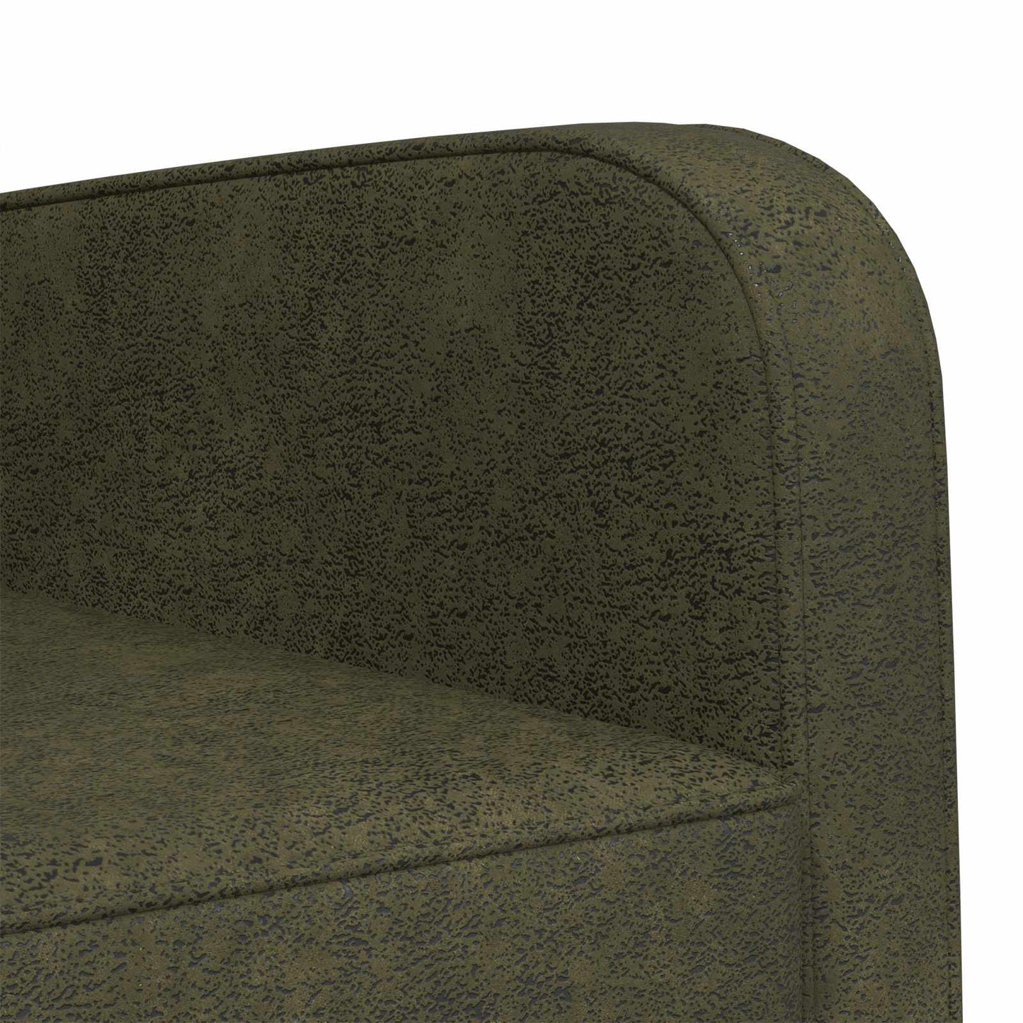 Armchair Army Green Faux Suede Leather