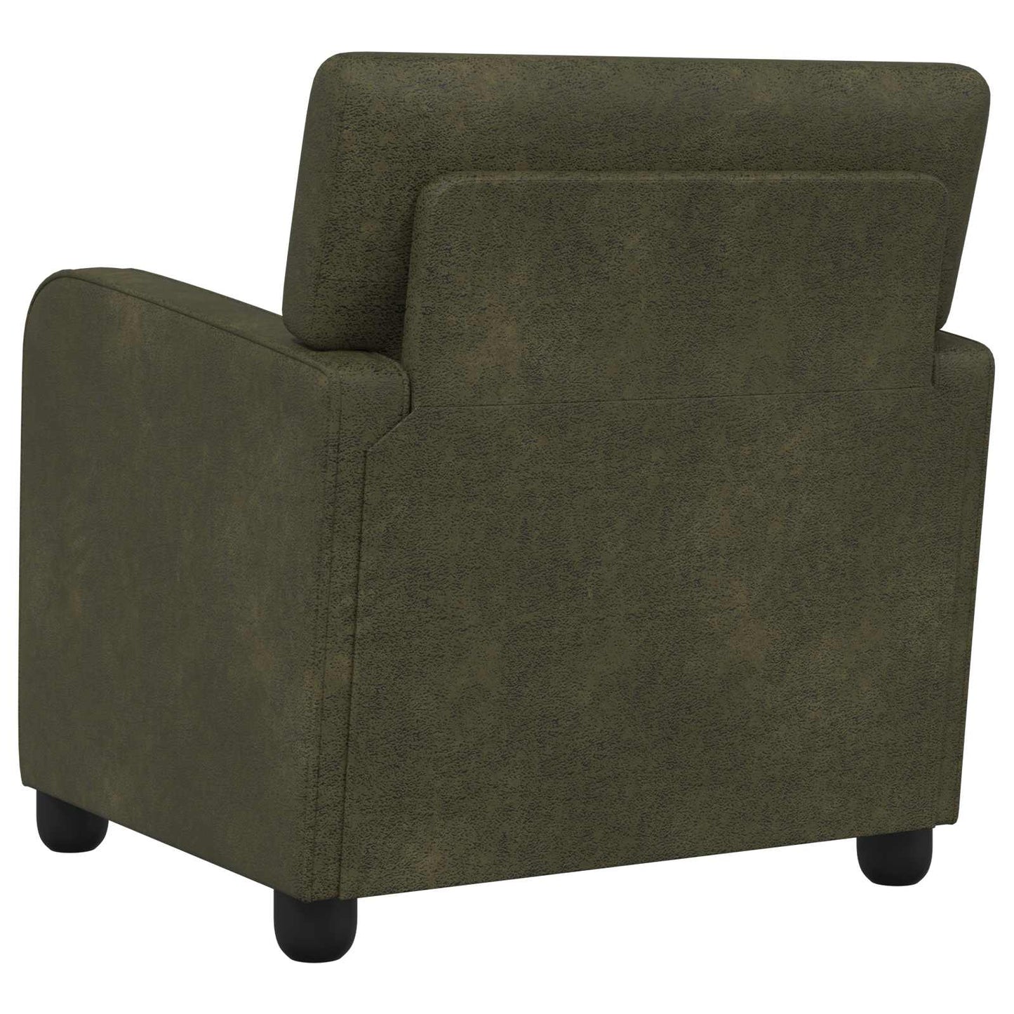 Armchair Army Green Faux Suede Leather