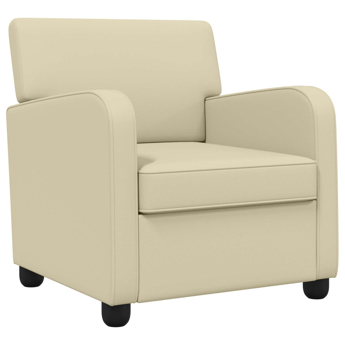 Armchair Cream Faux Leather
