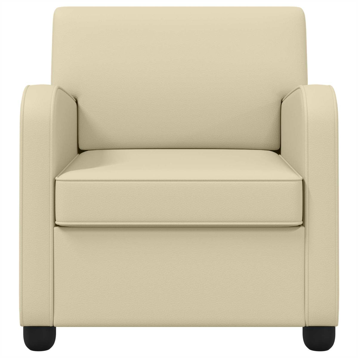 Armchair Cream Faux Leather