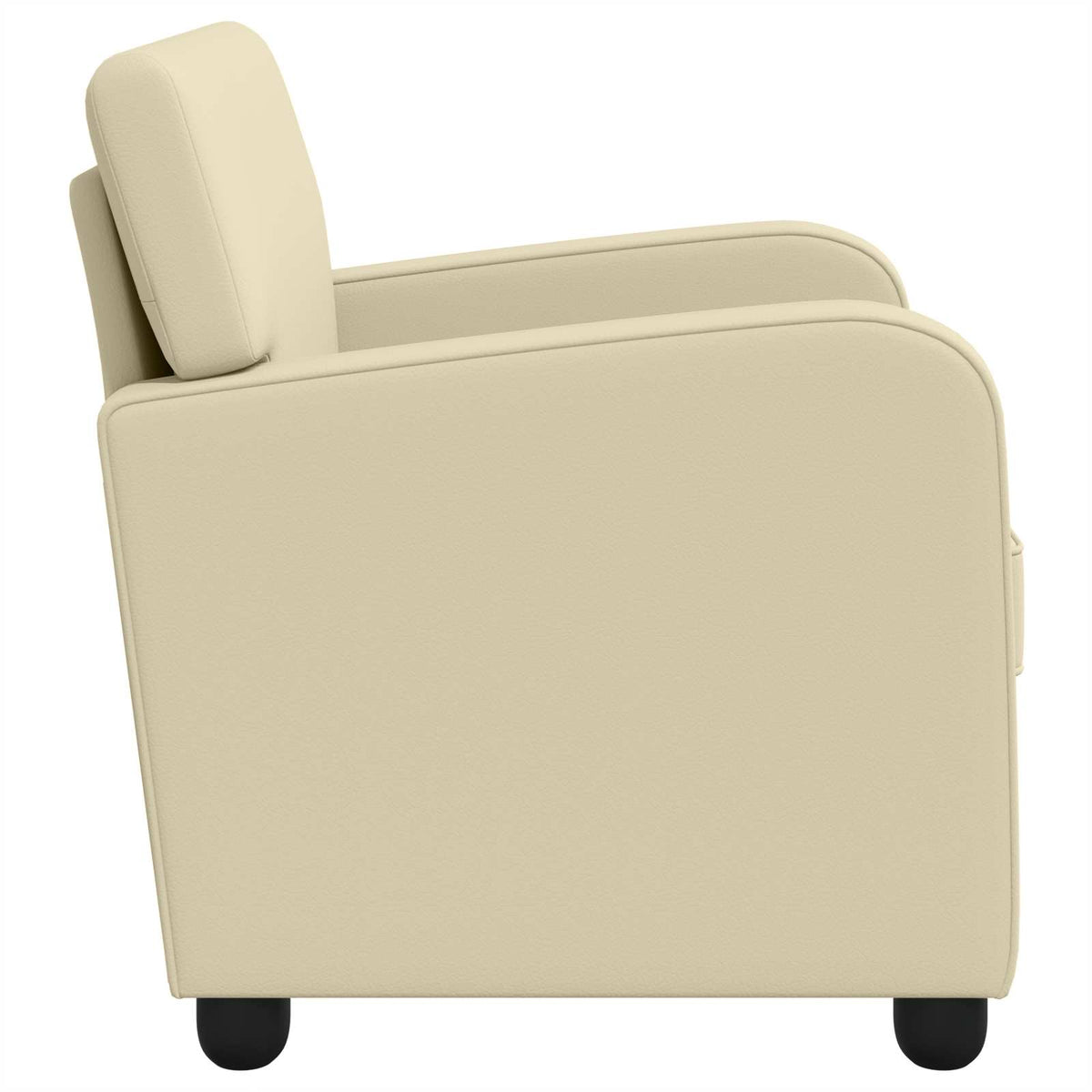 Armchair Cream Faux Leather