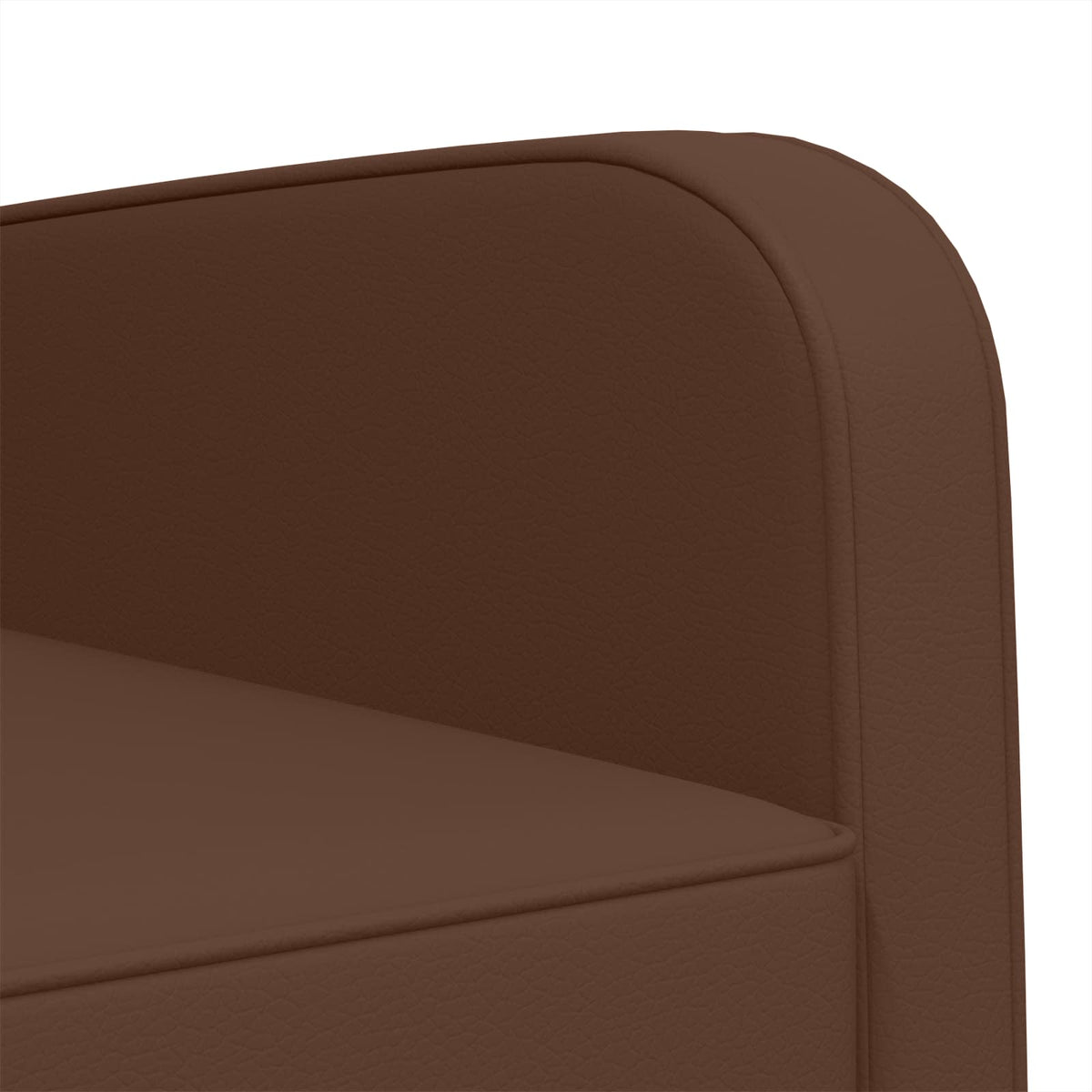 Armchair Brown Faux Leather