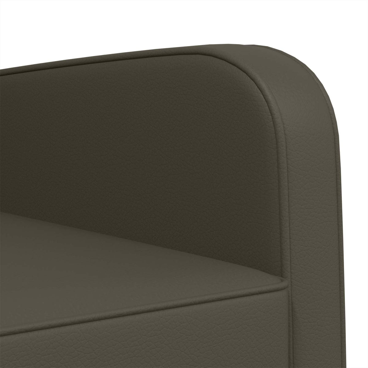 Armchair Grey Faux Leather