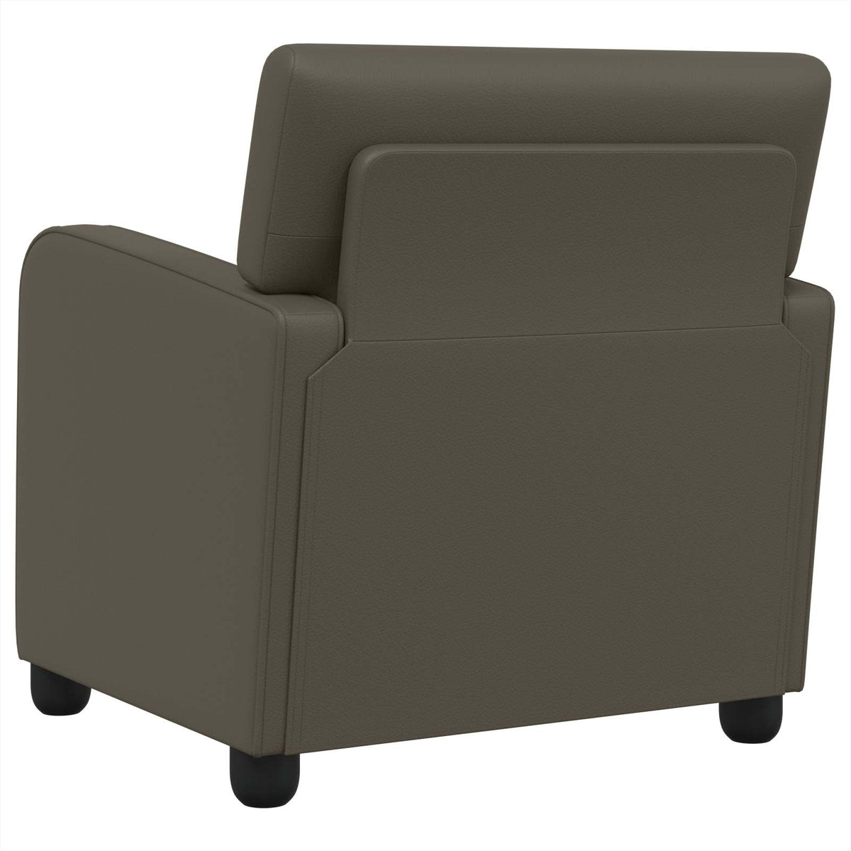 Armchair Grey Faux Leather