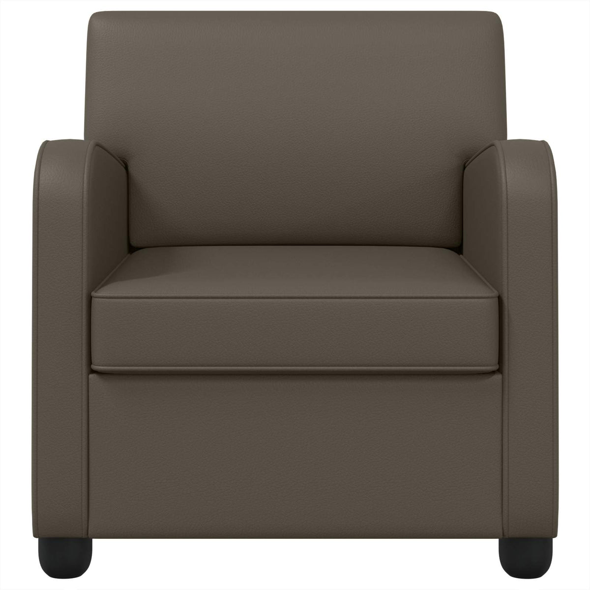 Armchair Grey Faux Leather