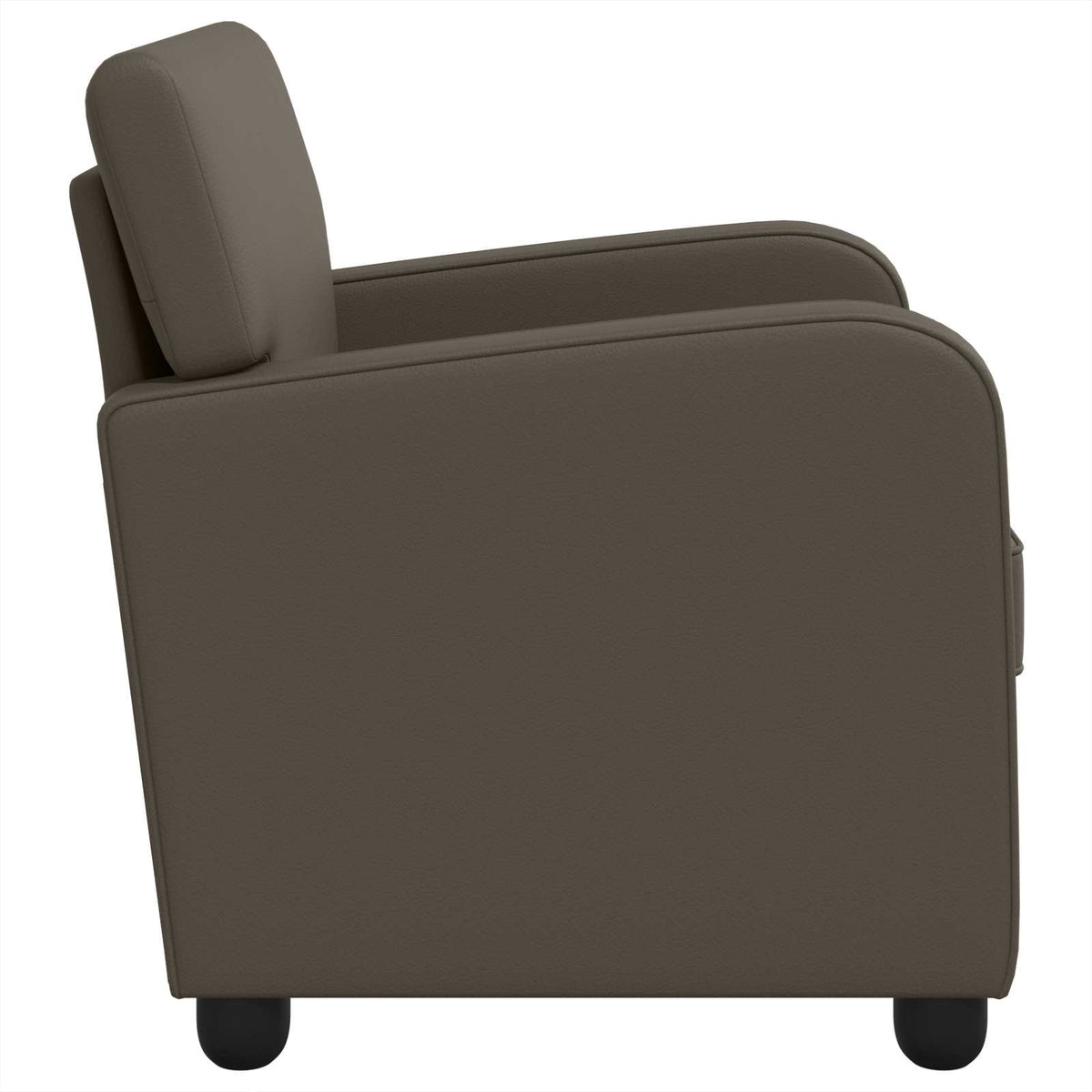 Armchair Grey Faux Leather
