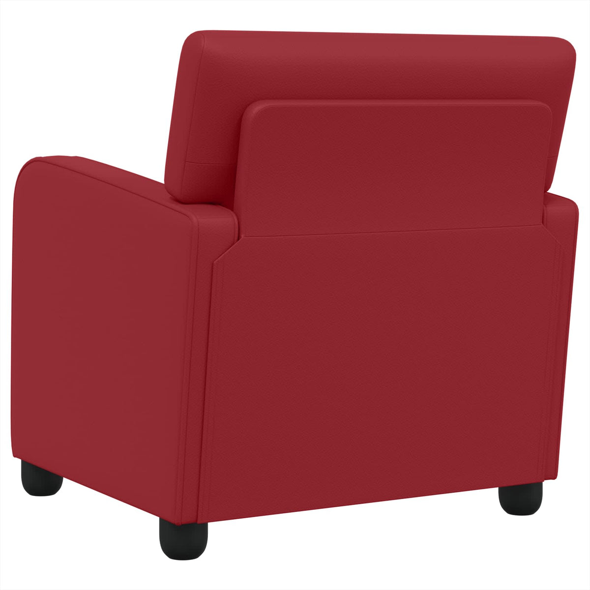 Armchair Wine Red Faux Leather