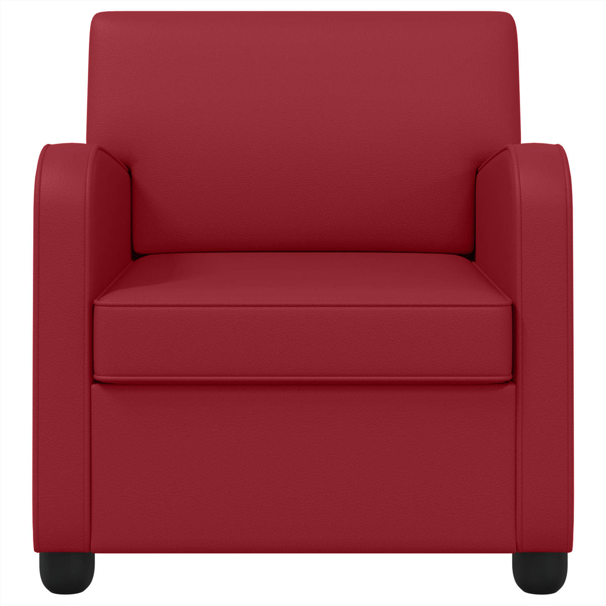 Armchair Wine Red Faux Leather