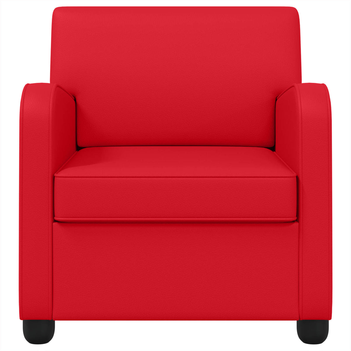 Armchair Red Faux Leather