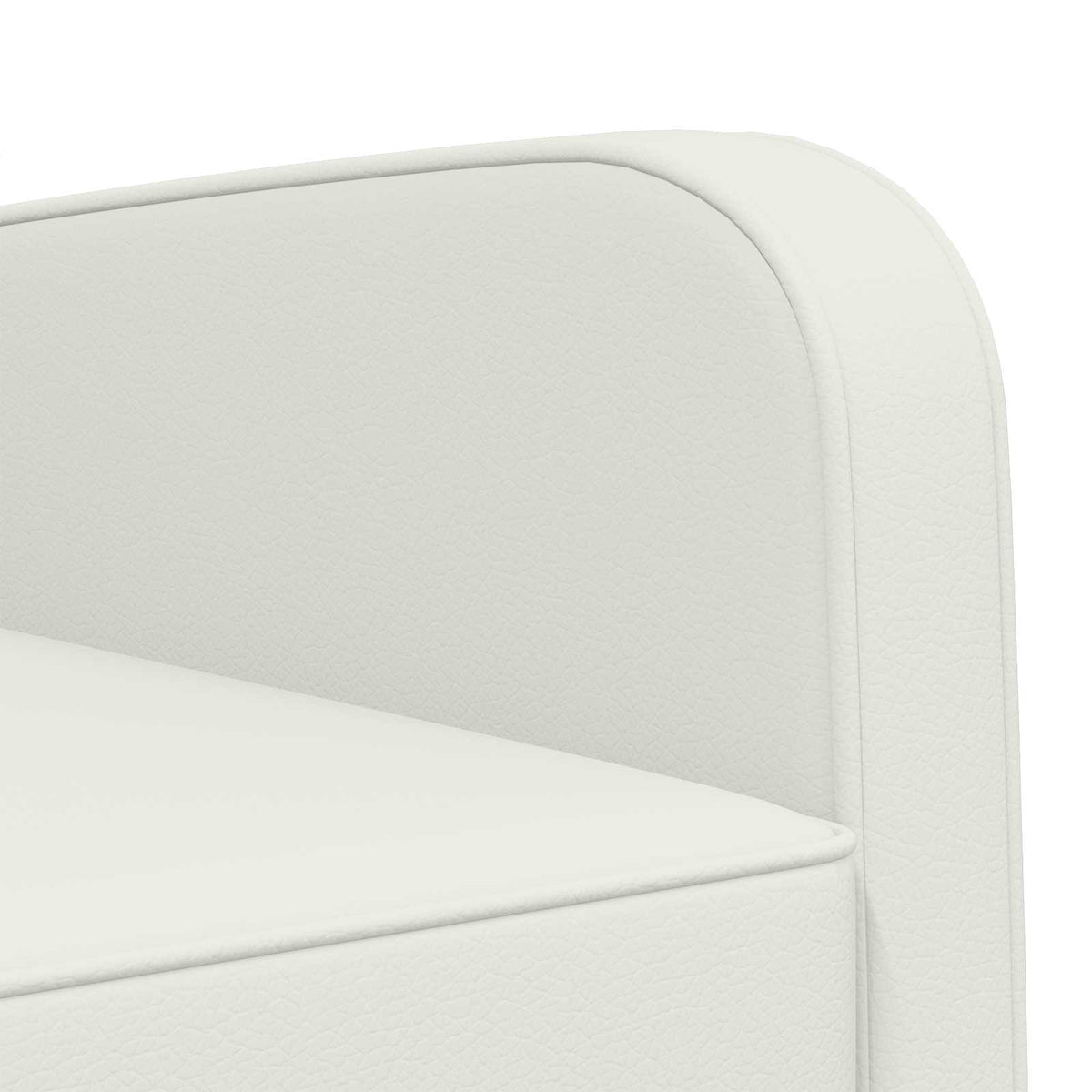 Armchair White Faux Leather
