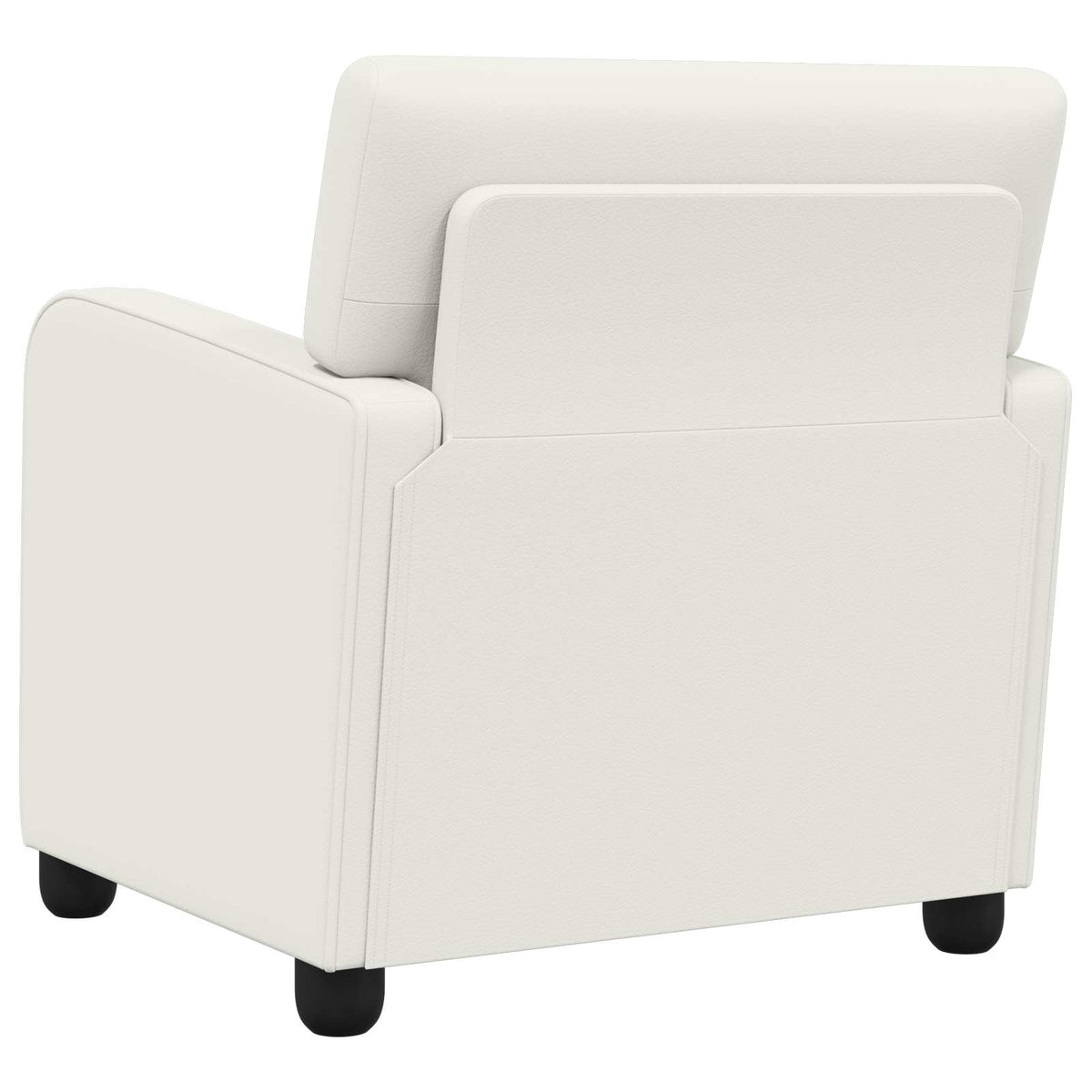 Armchair White Faux Leather