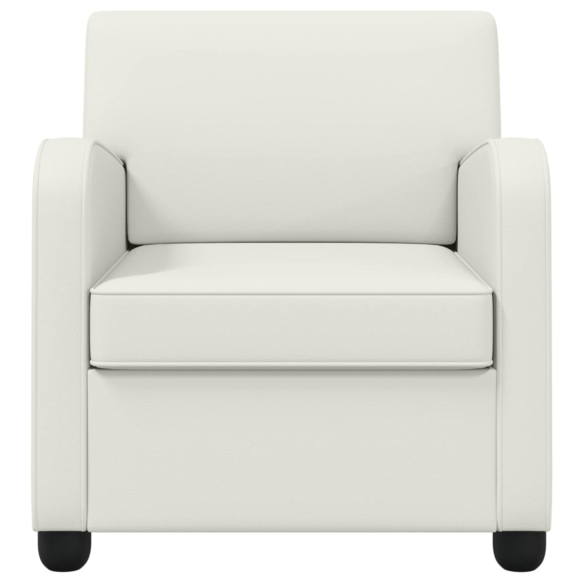 Armchair White Faux Leather