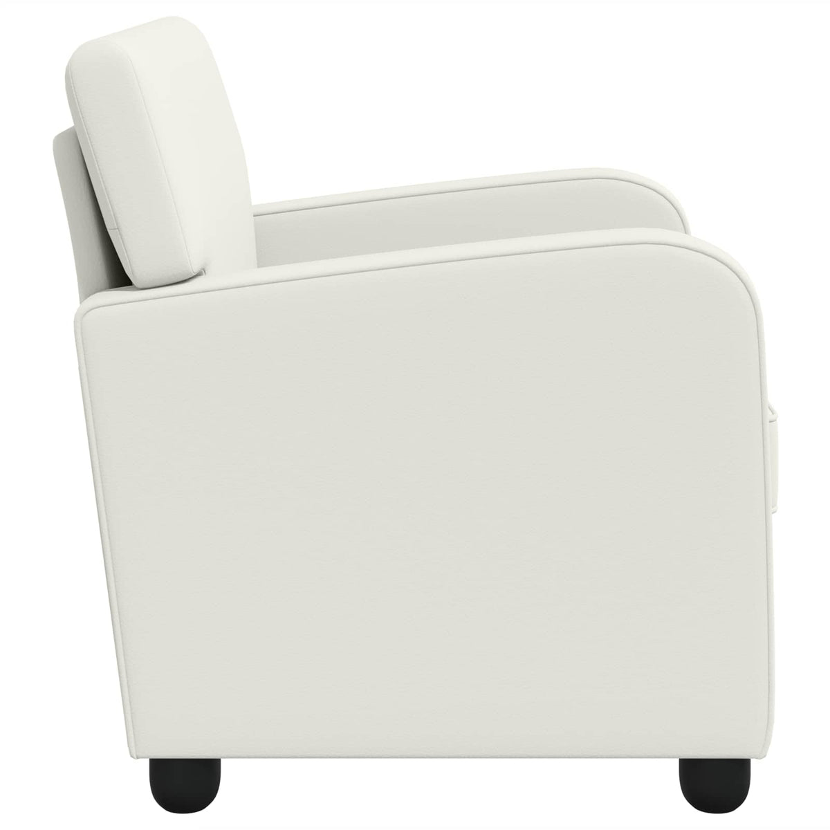 Armchair White Faux Leather