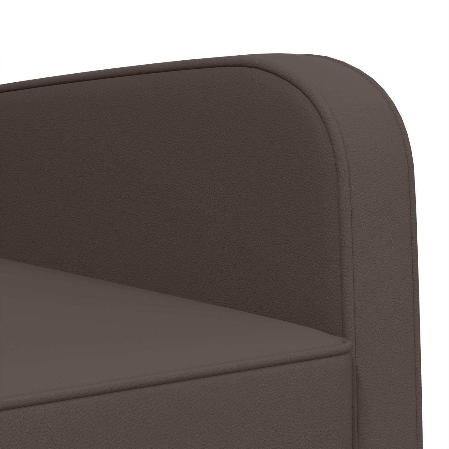 Armchair Shiny Brown Faux Leather