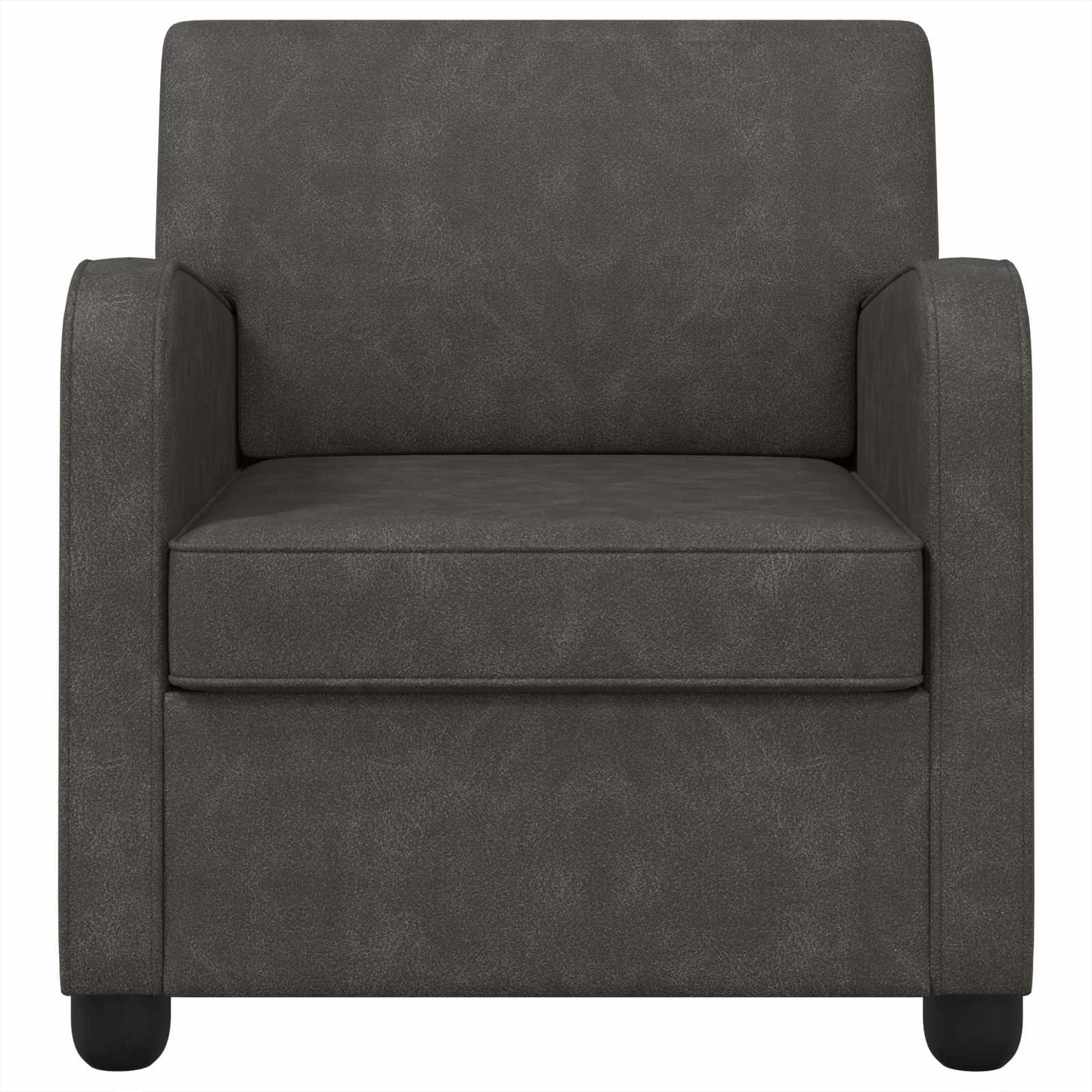 Armchair Antique Black Faux Leather
