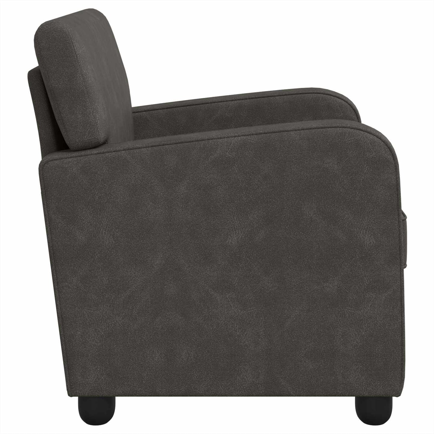 Armchair Antique Black Faux Leather