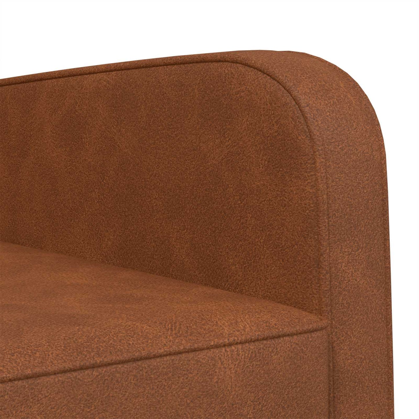 Armchair Antique Brown Faux Leather