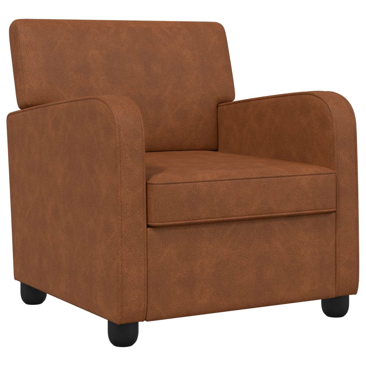 Armchair Antique Brown Faux Leather