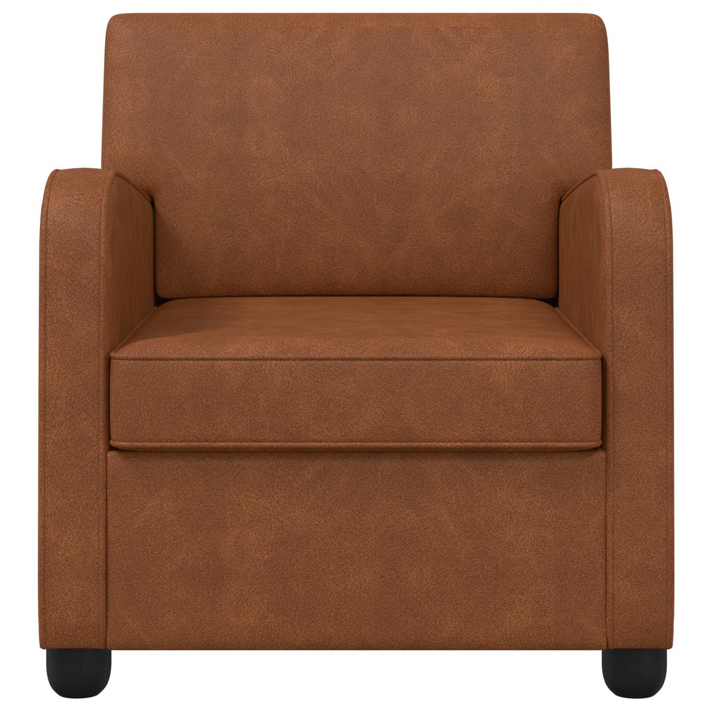 Armchair Antique Brown Faux Leather
