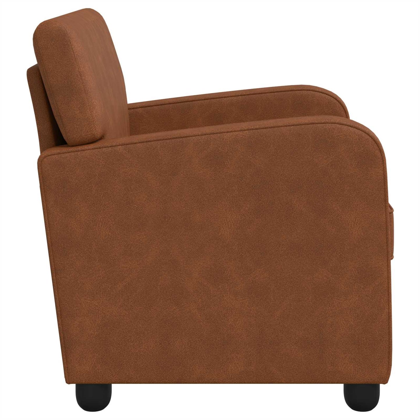Armchair Antique Brown Faux Leather