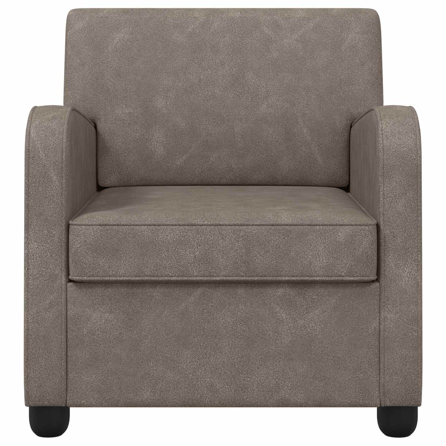 Armchair Antique Grey Faux Leather