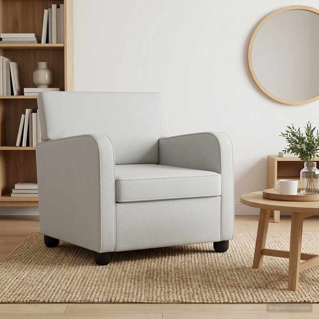 Armchair Light Grey Velvet