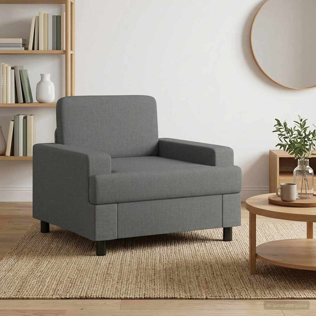 Armchair Dark Grey Fabric