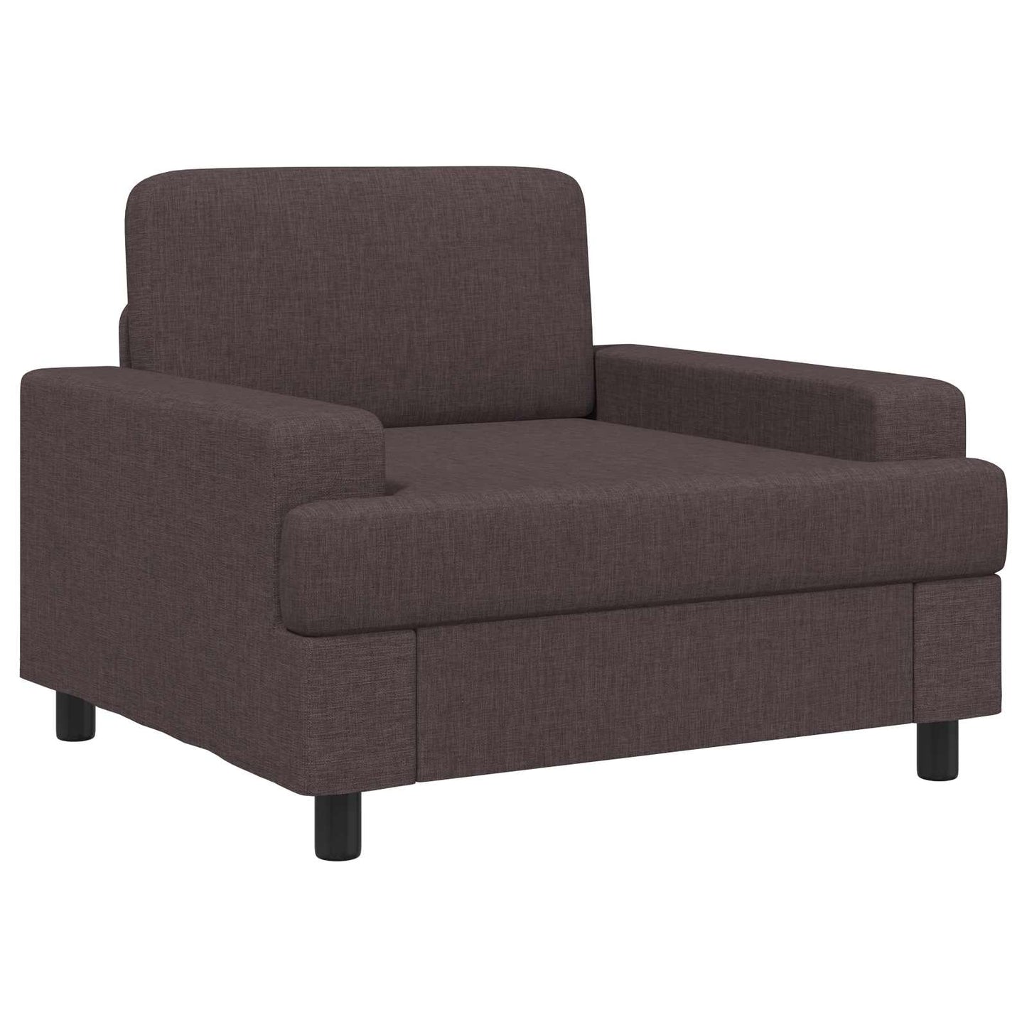 Armchair Dark Brown Fabric