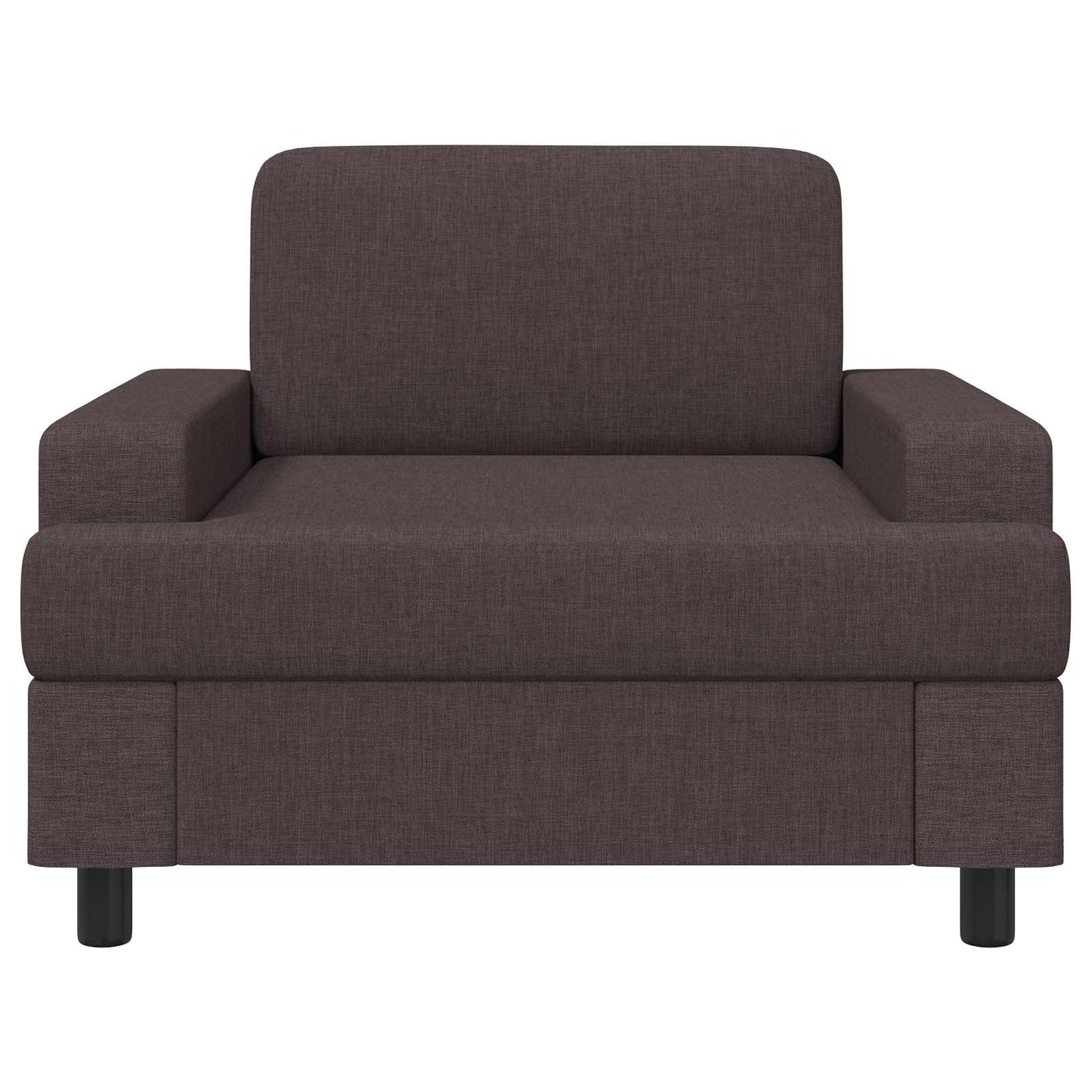 Armchair Dark Brown Fabric