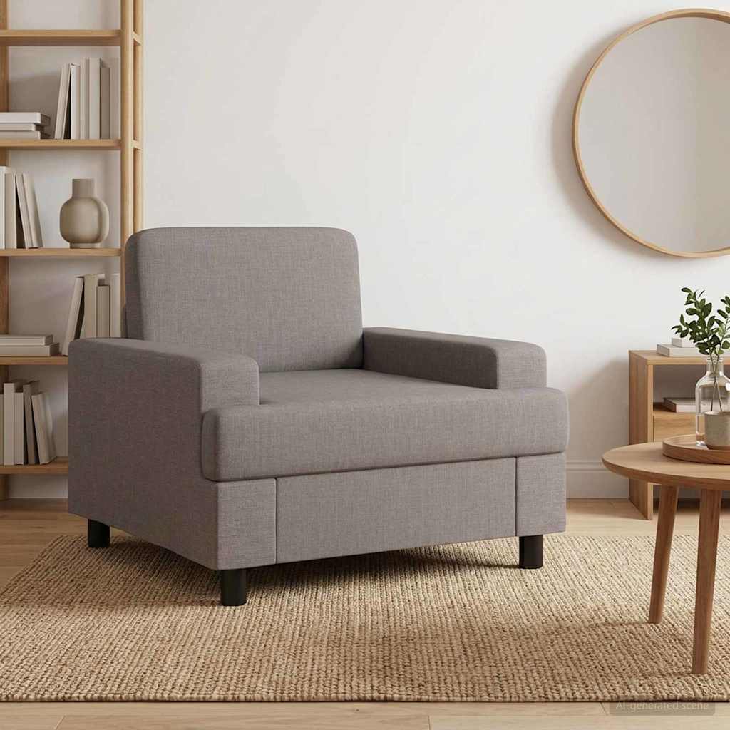 Armchair Taupe Fabric