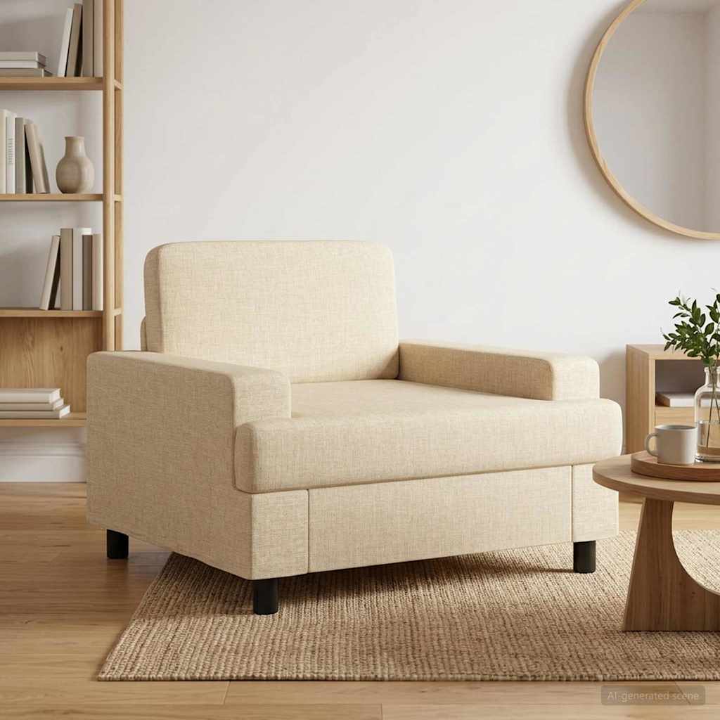 Armchair Cream Fabric