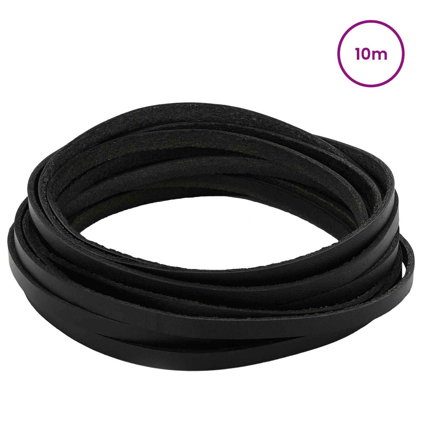 Leather Strap Black 1000 x 0.8 cm Leather