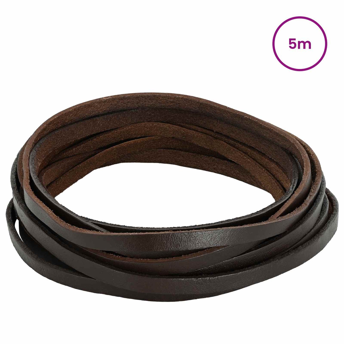 Leather Strap Dark Brown 500 x 0.8 cm Leather