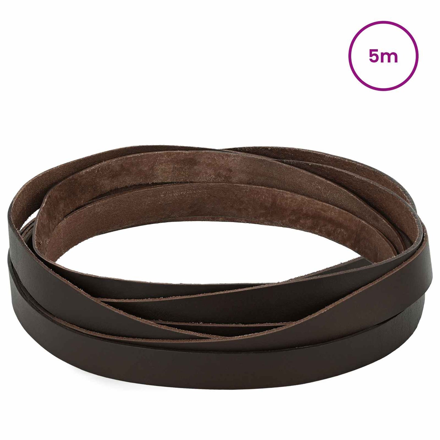 Leather Strap Dark Brown 500 x 1.5 cm Leather