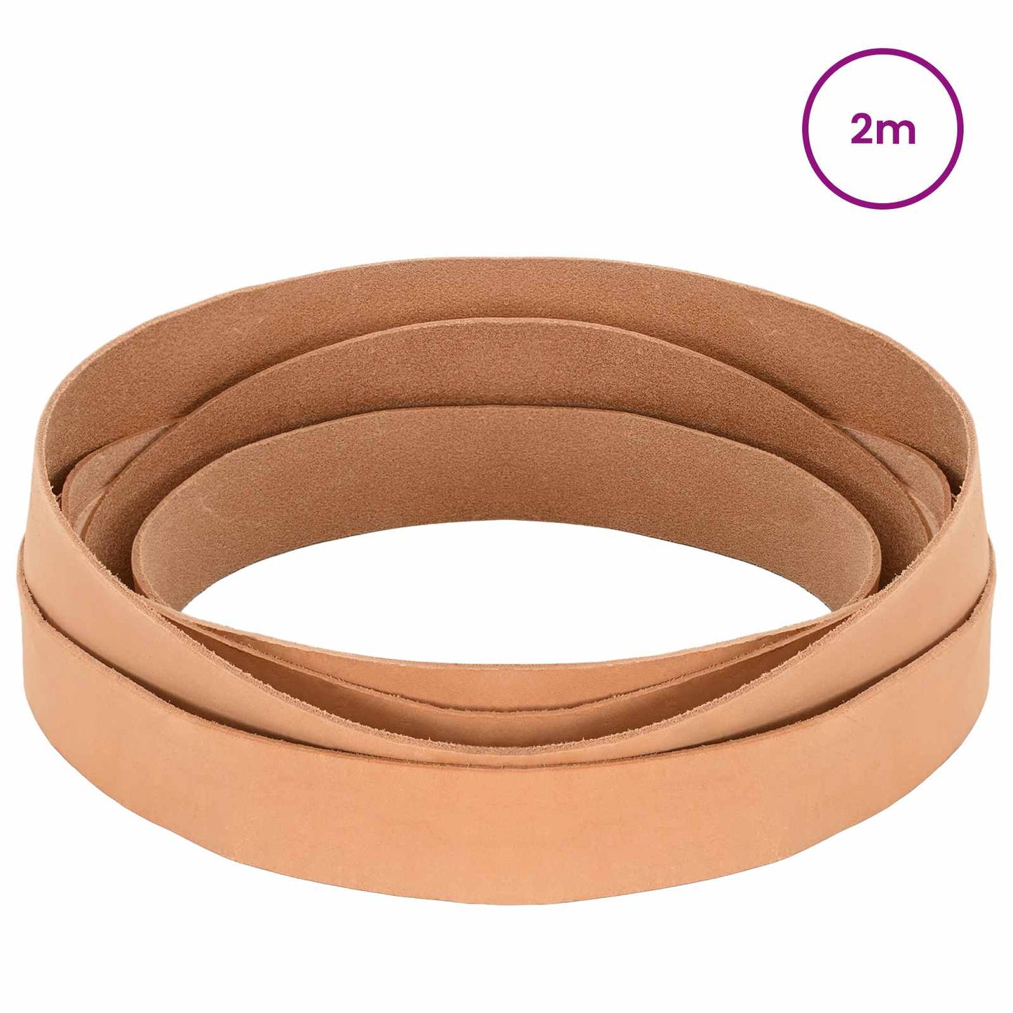 Leather Strap Light Brown 200 x 3.5 cm Leather
