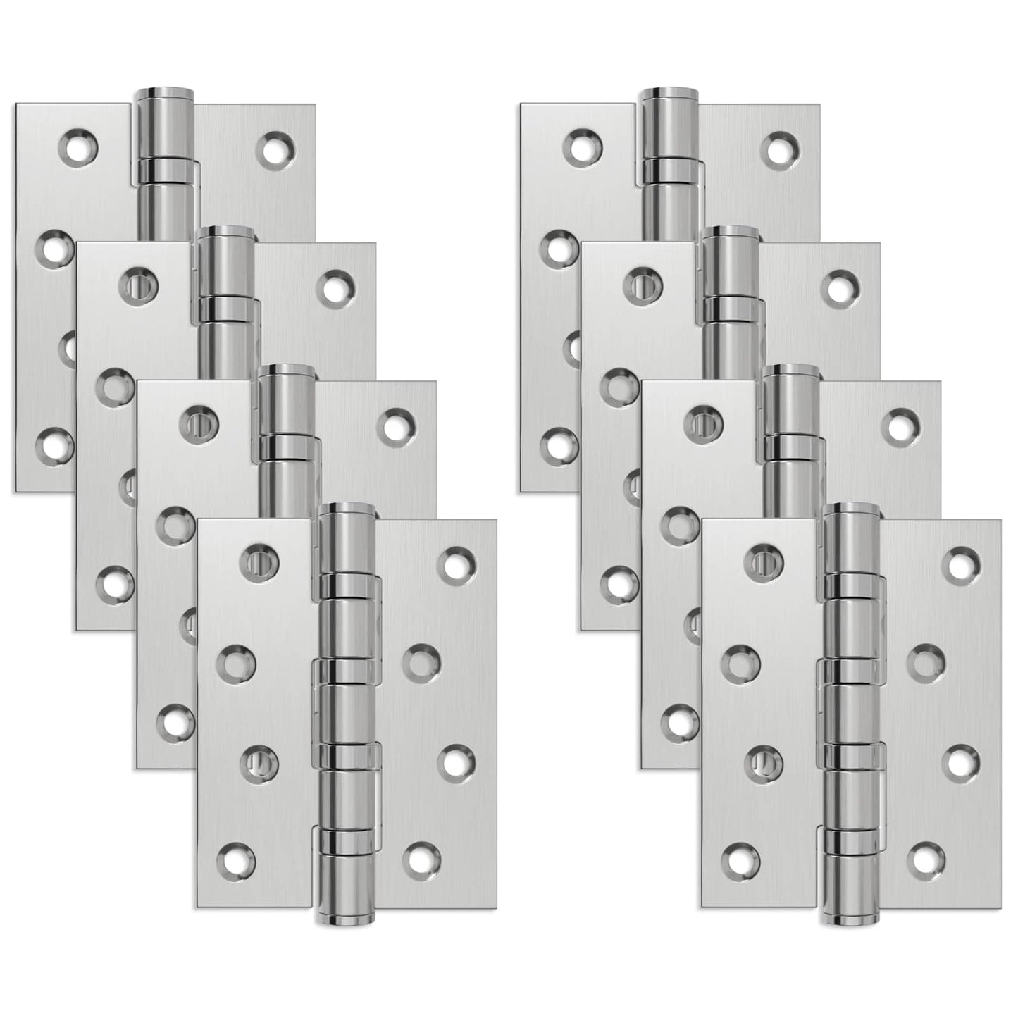 Hinge 8 pcs 100 x 78 x 13 mm Silver Steel