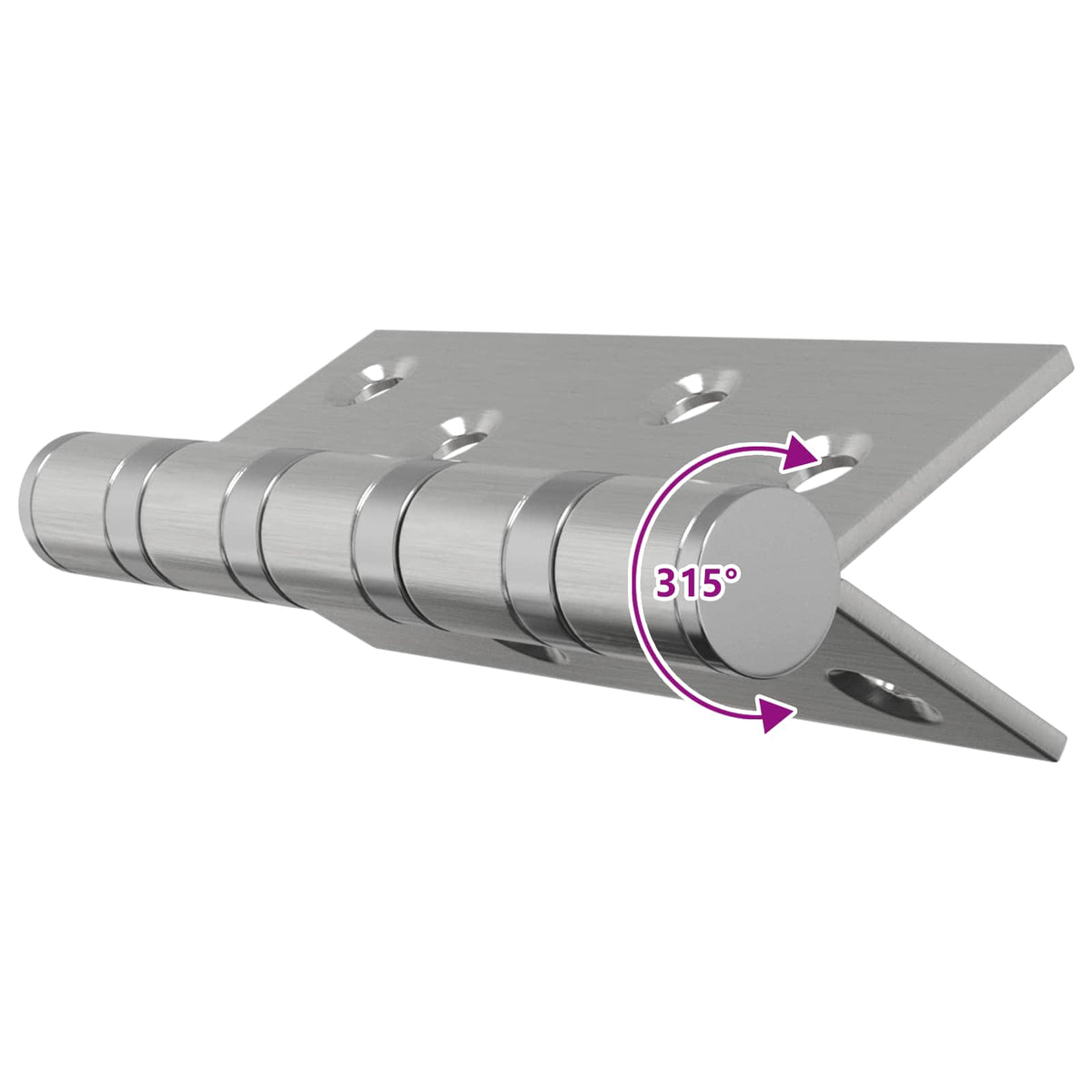 Hinge 8 pcs 100 x 78 x 13 mm Silver Steel